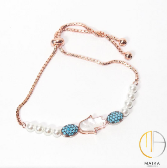 Pulsera Mano con Perla