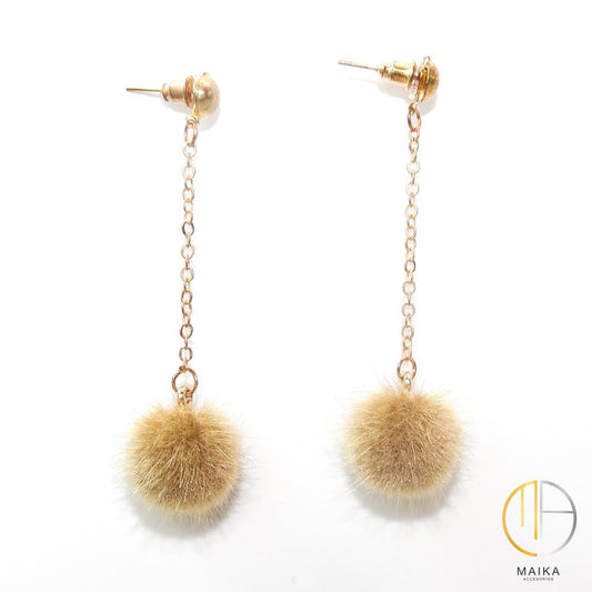 Aretes Fluffy Brown